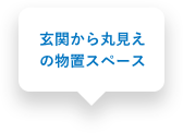 玄関から丸見えの物置スペース