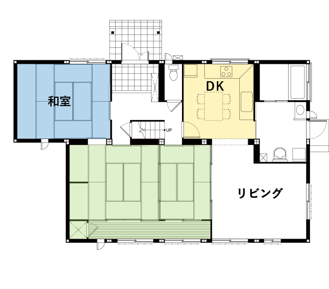 これまでの住まいの間取り1F