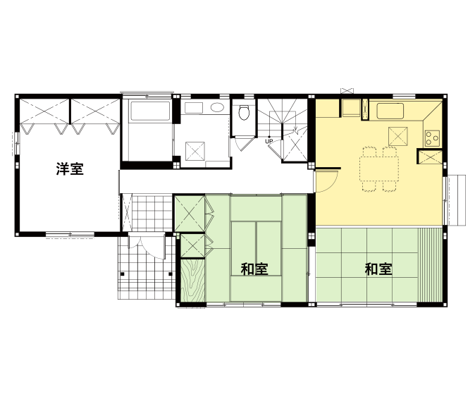 これまでの住まいの間取り1F