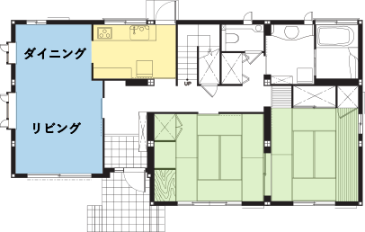 これまでの住まいの間取り1F