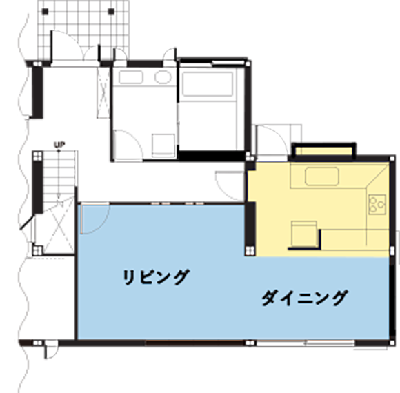 これまでの住まいの間取り1F