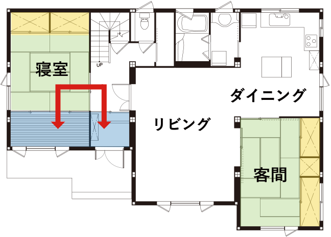 これまでの住まいの間取り1F