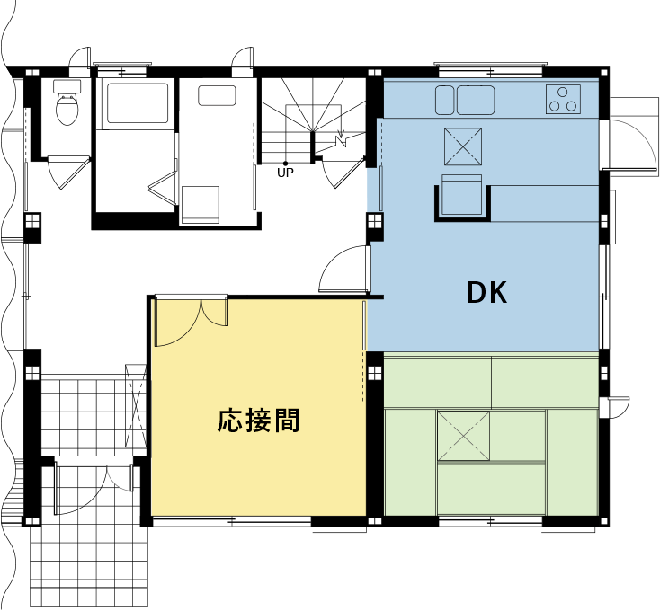 これまでの住まいの間取り1F