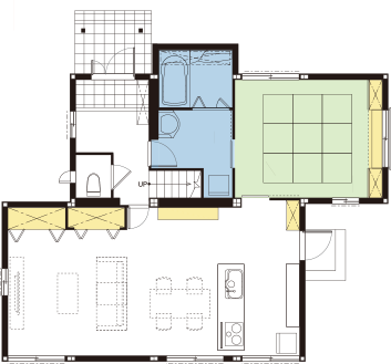 これまでの住まいの間取り1F