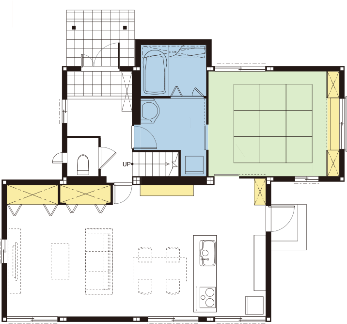 これまでの住まいの間取り1F