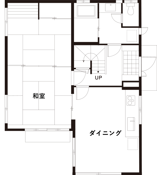 これまでの住まいの間取り1F