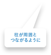 柱が周囲とつながるように