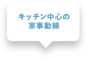 キッチン中心の家事導線