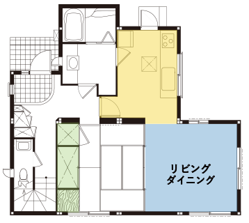 これまでの住まいの間取り1F