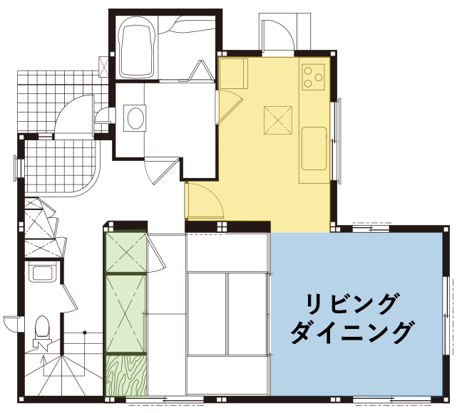 これまでの住まいの間取り1F