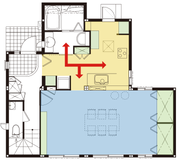 これまでの住まいの間取り1F