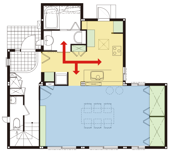 これまでの住まいの間取り1F