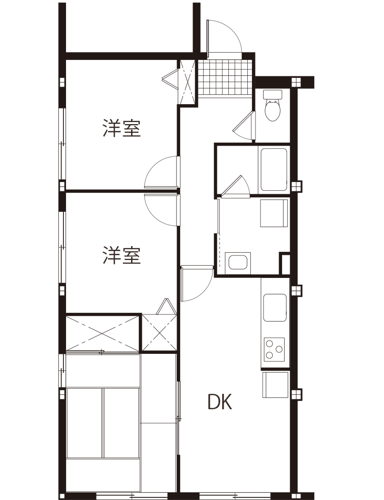 これまでの住まいの間取り 1階