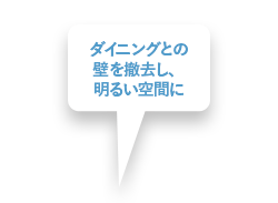 ダイニングとの壁を撤去し、明るい空間に