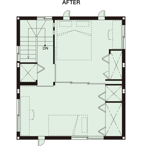 リフォーム前後の間取りの変化
