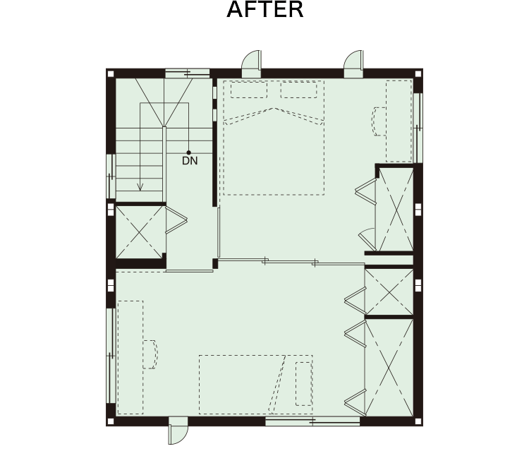 リフォーム前後の間取りの変化